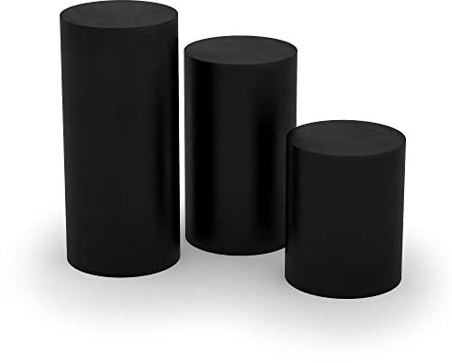 FORVEGA Table Colonne Pot Stand Tube Pot De Fleur Pot Haut sans Étagère Jardinière Asymétrique Plante Stand Jardin Décor Patio 70 cm, Noir