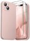 GOODVISH [3 in 1 Designed for iPhone 14, iPhone 13(6.1 regular) Liquid Silicone Case [Upgraded Camera Protection][ 2 Pack Screen Protector] Shockproof, Anti-Scratch Gel Slim Phone Cover, Sand Pink