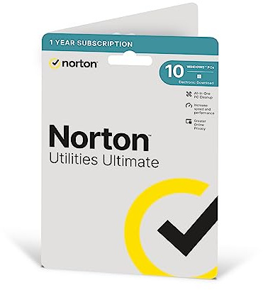 Norton Utilities Ultimate 2024 | 10 Devices and ‎12 Month Subscription ‎for Windows PC | 1 User | Activation Code by Post