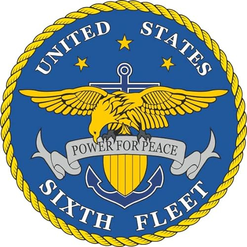 U24 Aufkleber U.S. Navy 6th Fleet Seal 8 cm Autoaufkleber Sticker Konturschnitt