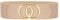 JasGood Damen Breiter Elastischer Taillengürtel Vintage Stretchy Kleid Gürtel Hüftgürtel mit Gold O-Ring Schnalle, Beige, 90cm
