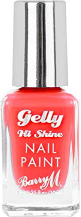 Barry M Gelly Hi Shine Nail Paint, Shade Cherry Pie |Red Glossy Nail Polish