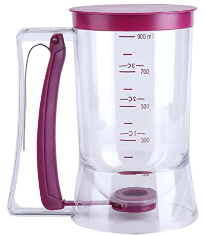Measuring Jugs, 900mL Manual Batter Dispenser Cupcake Pancake Waffle Measuring Cup Kitchen Baking Tool