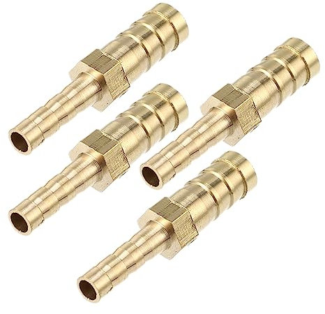QUARKZMAN 4pcs 8mm - 5mm Droit Forme Barb Laiton Tuyau Raccord Connecteur