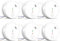 Andyssey GS517A Wired Smoke Alarm Mains powered, Interlinked Mains Smoke Detector 1 Year Replaceable Battery Back-up, Fire Alarm with Silence Button, EN 14604 Standard (6-PACK)