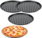 YRUISI 3 vassoi per pizza con fori, antiaderenti, per pizza, croccanti, per forno, in acciaio, per pizza, cottura a vapore, forni rotondi, in acciaio al carbonio, 32 cm