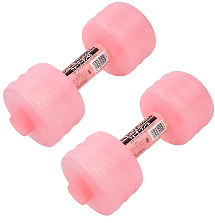 Mit Wasser Gefüllte Hanteln, 2er-Set, Gewichtshanteln, Fitnesshanteln für Frauen, mit Wasser Befüllbare Gewichte für Reisen, Verstellbare Wasserhanteln, Fitnessgeräte für Zuhause, Büro,(Rosa)