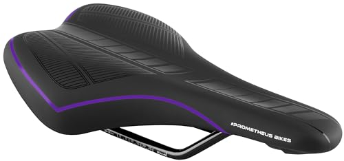 PROMETHEUS BICYCLES Fahrradsattel Kinder 24 26 27.5 Zoll Premium | Kindersattel Fahrrad | Kinderfahrrad-Sattel ergonomisch | BMX MTB City Sattel Kinder bequem weich | maximaler Fahrkomfort (Violett)