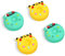 DLseego Capuchons de Joystick compatibles avec Switch,Silicone Lovely Cartoon Doughnut 3D Capuchon Joystick Switch,4PCS Capuchon de Pouce en Silicone Switch Lite OLED Accessoires,Vert+Jaune