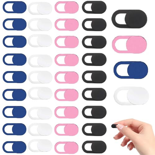 ARROMI 40 Pcs Laptop Camera Cover, Webcam Cover, Laptop Webcam Camera Cover Slide Blocker Ultra Thin Camera Cover Privacy Protection for Laptops, Smart Phones, Tablets, Easy To Use Camera Covers