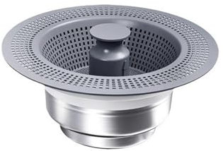 Filtro per lavello da cucina industriale con esterni in acciaio inox e cestello in ABS, pezzo di ricambio per filtrare le impurità