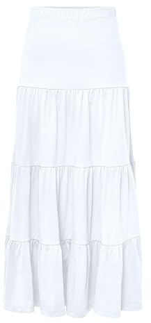 ONLY Women's Onlmay Life Maxi Skirt JRS, Bright White, XXS