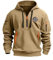 Hoodie Herren Oversize Winter Dicke Kapuzenpulli Casual Sweatshirt Hip Hop Outdoor Kapuzenpullover Personalisierte Hoodie Langarm Pullover mit Taschen Kordelzug 2024 Winter Pulli(Khaki,L)