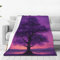 GFXEDSAH Violette Twilight 02 bedruckte tragbare ultraweiche Flanelldecke, vielseitige Decke für Bettwäsche, Sofa und Reisen, Klimaanlage
