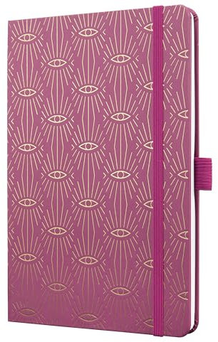 SIGEL J6357 Wochenkalender 2026 ca. A5, pink, Hardcover, Gummiband, Stiftschlaufe, Einstecktasche, 174 Seiten, vegan, Buchkalender, Terminplaner Taschenkalender Jolie