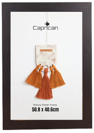 caprican Picture Frames - Black Photo Frame with Safe Perspex Front - A1 A2 A3 A4 A5 Photo Frames Multiple Pictures Sizes Colors, Portraits & Wall Mounting Orientation (50.8 x 40.6cm)