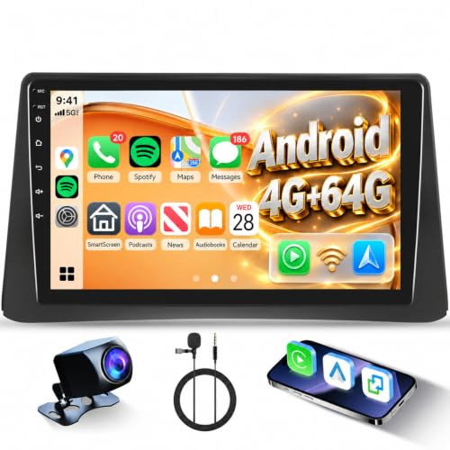 4G+64G Android Autoradio für Opel Mokka 1 2012-2016/Buick Encore 2013-2015 mit Wireless Carplay Android Auto, Hodozzy 9 Zoll Touchscreen mit Navi, Bluetooth, WiFi, DSP, FM/RDS Radio, Rückfahrkamera
