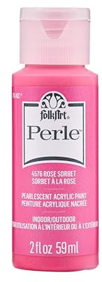 FolkArt Perle Acrylic Craft Paint, Rose Sorbet, 2 fl oz