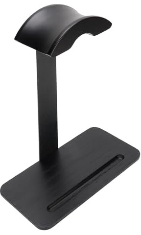 Walnuss -Kopfhörerständer, Holz und Aluminium -Headset -Ständer für Schreibtisch, Gaming -Kopfhörerhalter, Universal Design für 2,3 Zoll W 10.2 Zoll H. H.