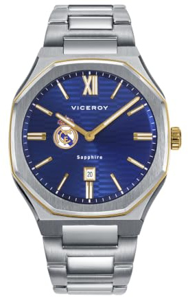 Viceroy Reloj Oficial Real Madrid para Hombre - Licencia Oficial - 41 mm - Esfera Azul - Resistente al Agua 10 ATM - Movimiento de Cuarzo – 45009-99