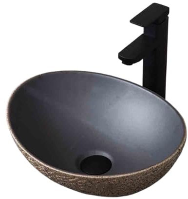 Lavandino da appoggio Lavandino da esterno in ceramica, for interni ed esterni, for bagno, vintage, con piedistallo, for patio, con accessori per mobiletto lavabo per bagno