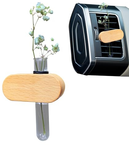 Vase à Fleurs pour Voiture - Rafraîchisseur d'air Réutilisable pour Voiture | Diffuseur Parfum Bois Décoration Intérieur Maison Camping-Car Van Hommes Femmes