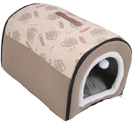 Qcwwy Abnehmbares Kissen Haustierbett Warm Innenhundhaus Weiche Flanell Oxford Stoff Warmes Hundehaus für Große Hunde Hundeversorgung (XL)