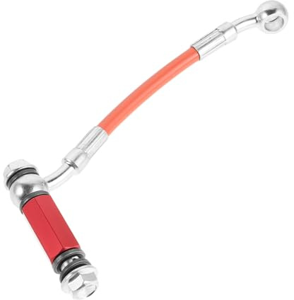 DECORNIJIA Durite Frein Moto Connecteur de Conduite de Frein, Coupleur Pivotant en Métal, Joint D’extension 15cm, Étanchéité Anti-fuite pour Motocross et Atv