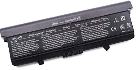 vhbw 1x Batterie Compatible avec Dell Inspiron 1545, 1525, 1526, 1546 Ordinateur Portable (6600mAh, 11,1V, Li-ION)