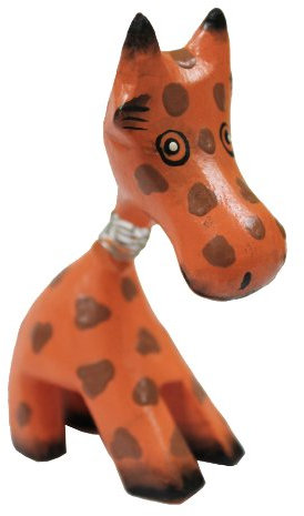Naturesco Witzige Wackel-Giraffe mit Federhals, 9 cm - echte Handarbeit
