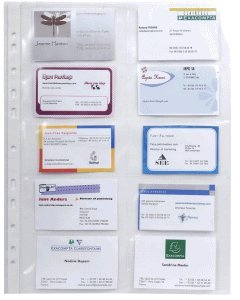 Exacompta 10 x Visitenkartenhüllen A4 PP 110my glasklar VE=10 Stück