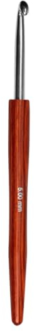 LANA GROSSA 6 mm Wollhäkelnadel aus Alu mit Holzgriff