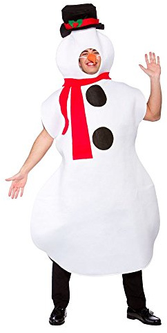 Wicked Costumes Adult Funny Snowman Fancy Dress Costume - One Size