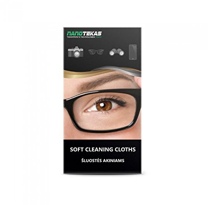 Nanotekas Microfibre Cleaning Cloths for Glasses, Phone Screen, Lens Eyes, Watches, Cameras (5 Cloths)