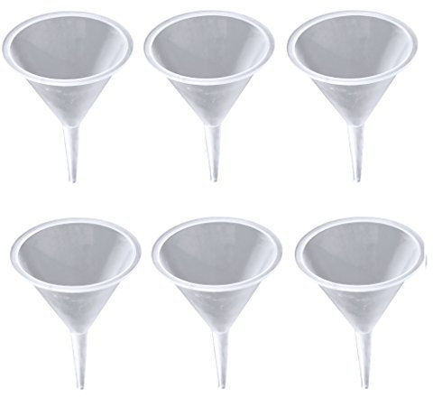 Dolity 6x Parfümtrichter, kleiner Trichter zum umfüllen Aluminium Trichter Silber (12 Stück Packung)