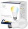 tint Smarte LED-Birne E27 – Steuerbar per Alexa oder Fernbedienung – Dimmbare E27 Glühbirne mit weißem Licht (2700-6500 K), 9 W