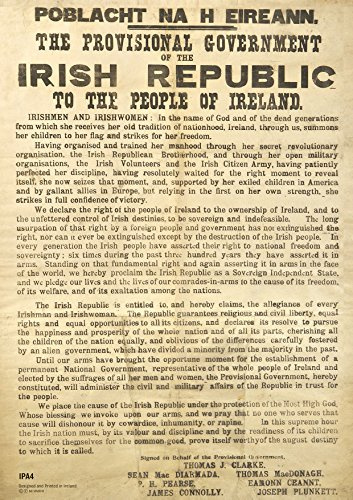 A3 POSTER IRELAND'S 1916 PROCLAMATION - (Original Proclamation)
