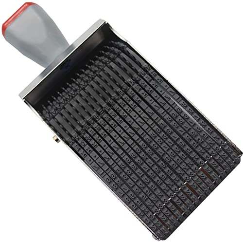 ZENG Timbro della data, timbro a rullo, personalizzabile con simbolo dell'alfabeto inglese, numero di rotella, timbro multifunzione per indirizzi fai da te (timbro rotante a 16 cifre)