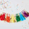 Ginger Ray Bunte & goldene Quasten-Girlande, Party-Dekoration zum Aufhängen, über dem Regenbogen, 20 cm