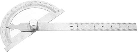 Calibro del cercatore di angolo di Goniometer del goniometro acciaio inossidabile di 0-180 gradi con il righello di 15cm