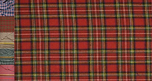 StoffBook Baumwolle SCHOTTENKAROS Tartan-Stoff KAROSTOFF Stoff, D472 (Rot(Klein))