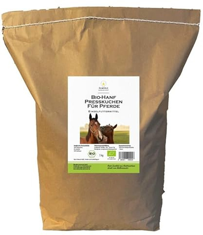 Bio Hanfpellets Hanfsticks für Pferde 5 kg | 100% Bio & naturbelassen | Praktische Sticks zur täglichen Futterergänzung, mit Öko-Strom in Deutschland hergestellt, direkt aus der Ölmühle Godenstedt