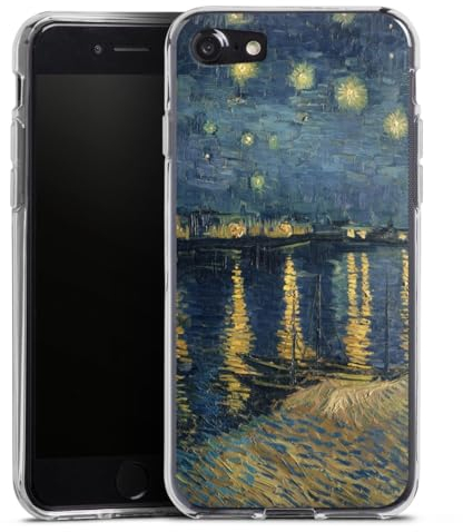 Silikon Hülle kompatibel mit Apple iPhone SE (2020) Case transparent Handyhülle Vincent Van Gogh Kunst Malerei