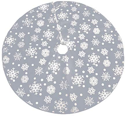 Weihnachtsbaum Röcke,?48 Zoll Weihnachtsbaum Decke Deko,Silber Weihnachtsbaumständerhüllen Tannenbaum Unterlage mit Schnee,Hochwertige Weihnachtsdekoration Mat