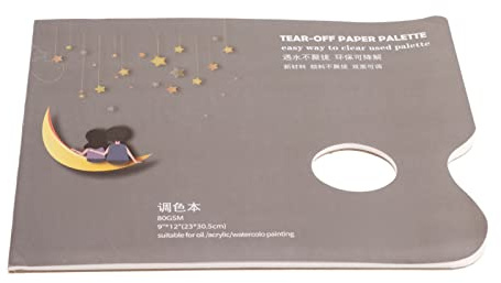 A4 Palette Peinture HuileJetable Palette pour Aquarelle Peinture à l'huile Gouache Artiste Fournitures, 36 Feuilles de Papier Palette Painting Tools