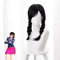 2019 OW DVA D.Va Akademie zum dritten Jahrestag der Haut Cosplay Perücken mit 2 Pigtail Black Heorine Party Haar Requisiten Halloween + Perücke Cap Final Fantasy FF15 schwarz