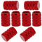 Savita 8 Pièces Bouchons de Tige de Valve Voiture de Pneu, Couvercle de Bouchon de Valve de Pneu en Aluminium avec Anneau en Caoutchouc pour Voitures, SUV, Vélos, Velo Camions, Motos (Rouge)
