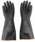 Naisicore Gants de protection en caoutchouc de travail lourds gantelets Gants de sécurité chimique Gants de travail Porter l'acide et l'huile 35cm