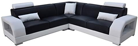 jvmoebel XXL Couch Ecksofa Leder Wohnlandschaft Garnitur Design Modern Sofa L-Form G8001B