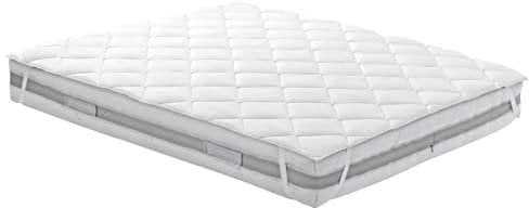 NuvolaNera Topper coprimaterasso trapuntato con elastici – per casa e hotel – alta sensazione di comfort - Matrimoniale 170x200 cm
